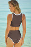 Buy Contrast Trim Two-Piece Swimsuit by Faz