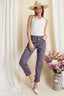 Buy Easel Star Print Distressed Stretch Twill Washed Chino Pants by Sensual Fashion Boutique by Sensual Fashion Boutique