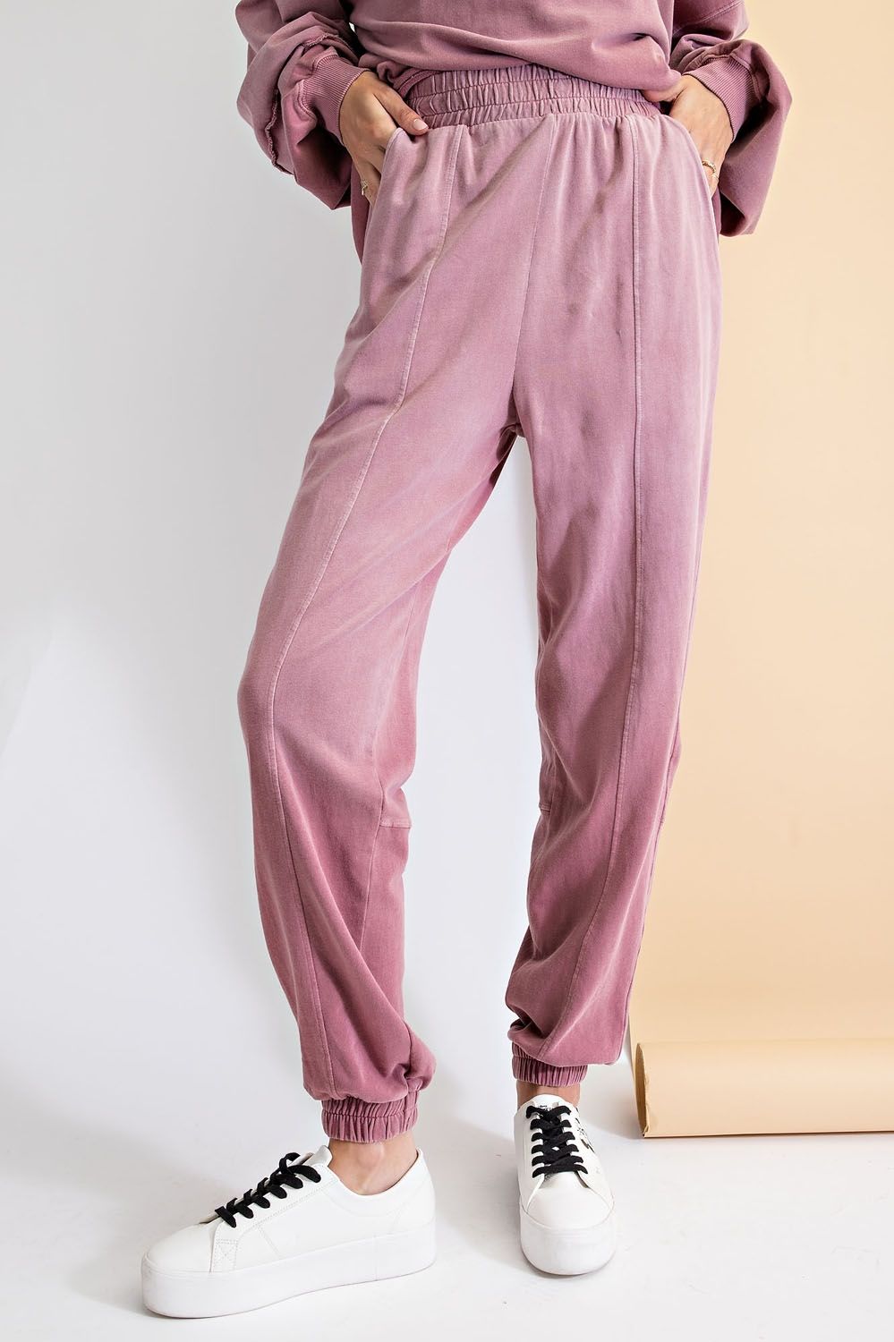 Buy Easel Ombre Terry Deep Dye Drawstring Loosefit Jogger Pants by Sensual Fashion Boutique by Sensual Fashion Boutique