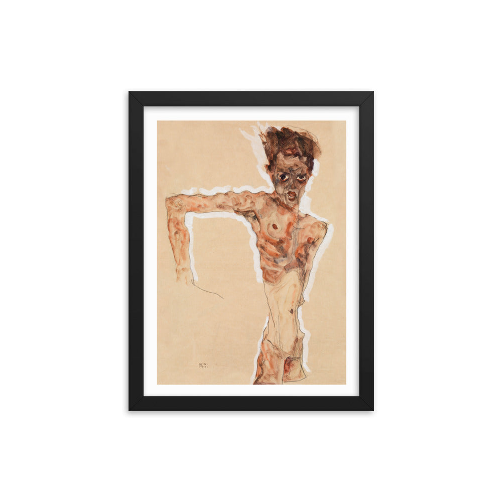 Buy Naked Man Self-Portrait Wall Art Print by Faz