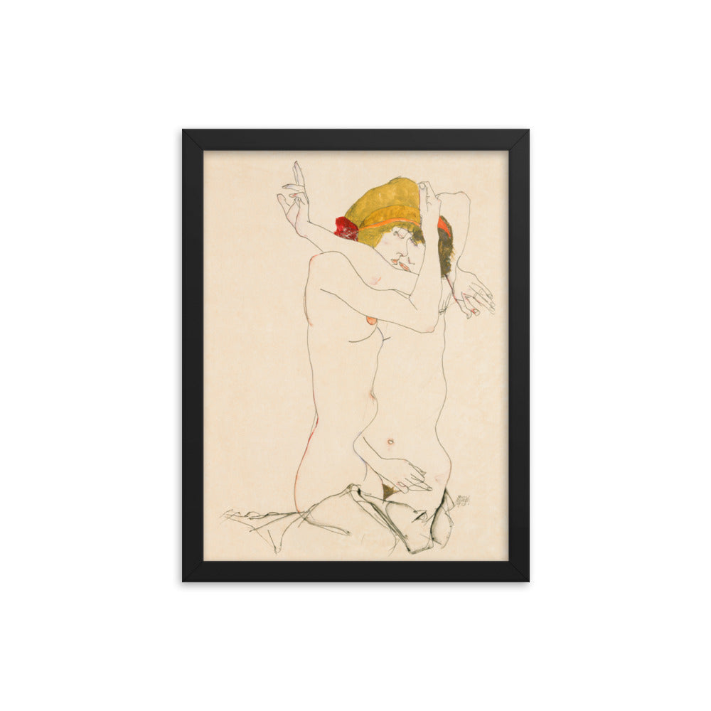 Buy Two Women Embracing Wall Art Print by Faz