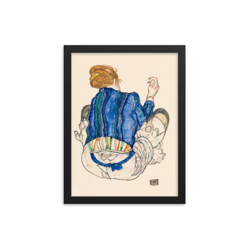 Buy Seated Woman, Back View Wall Art Print by Faz