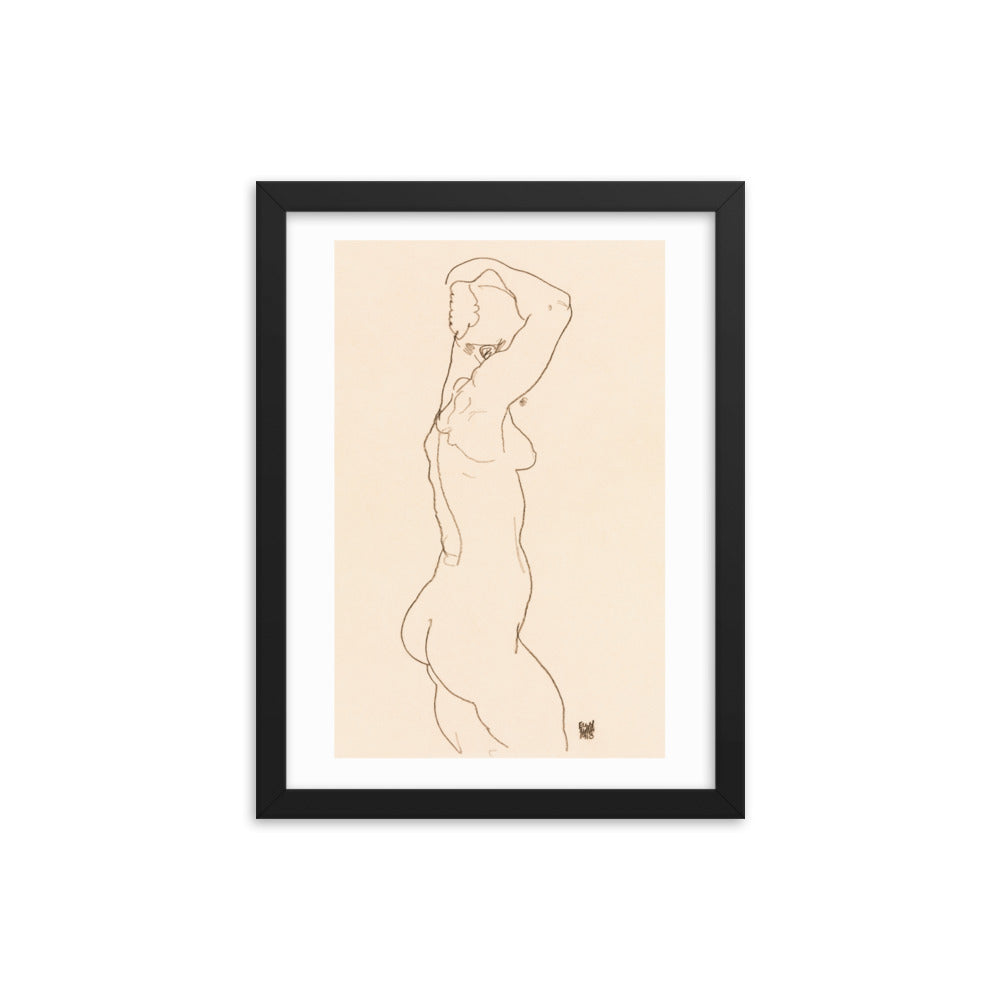 Buy Naked Woman Backview Wall Art Print by Faz