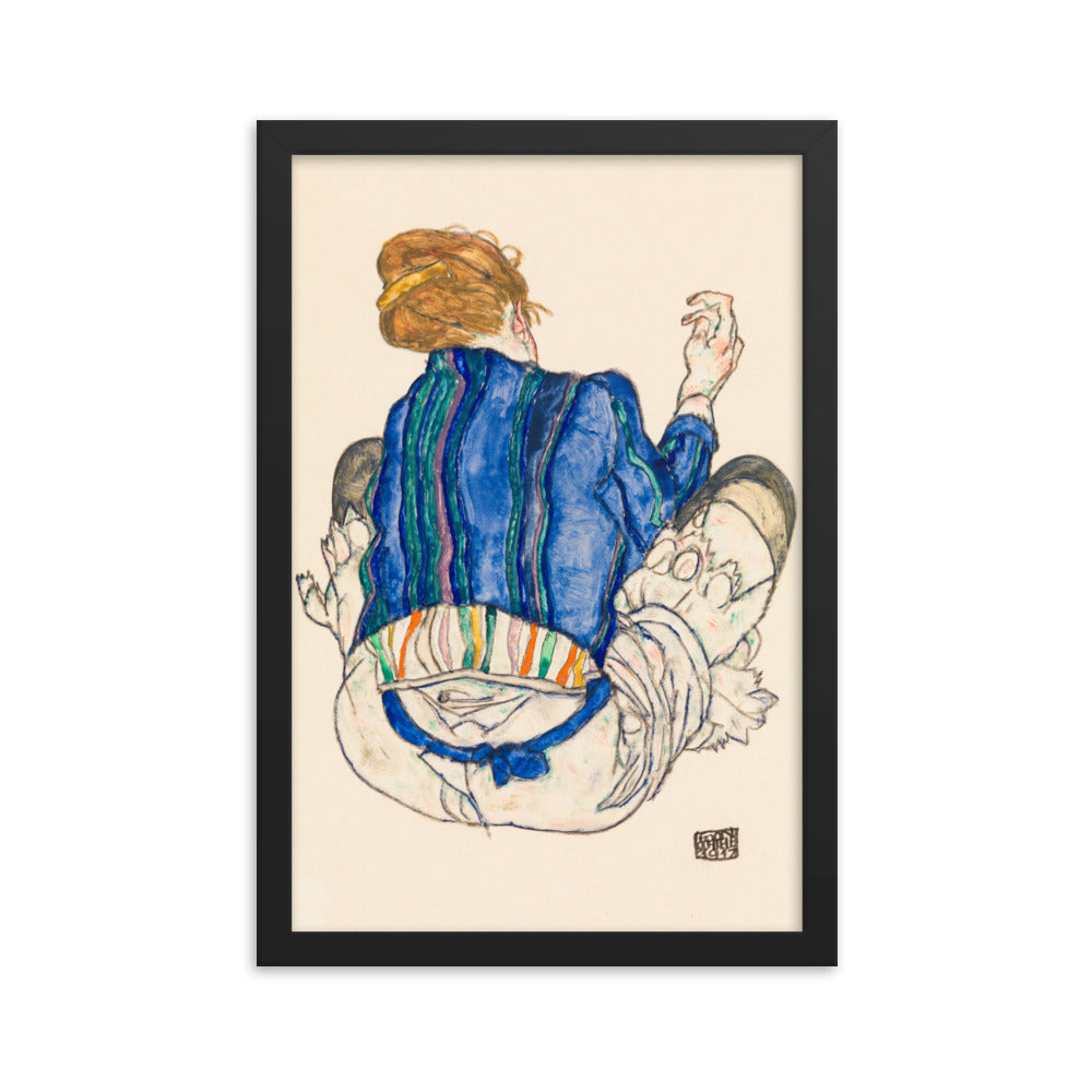 Buy Seated Woman, Back View Wall Art Print by Faz