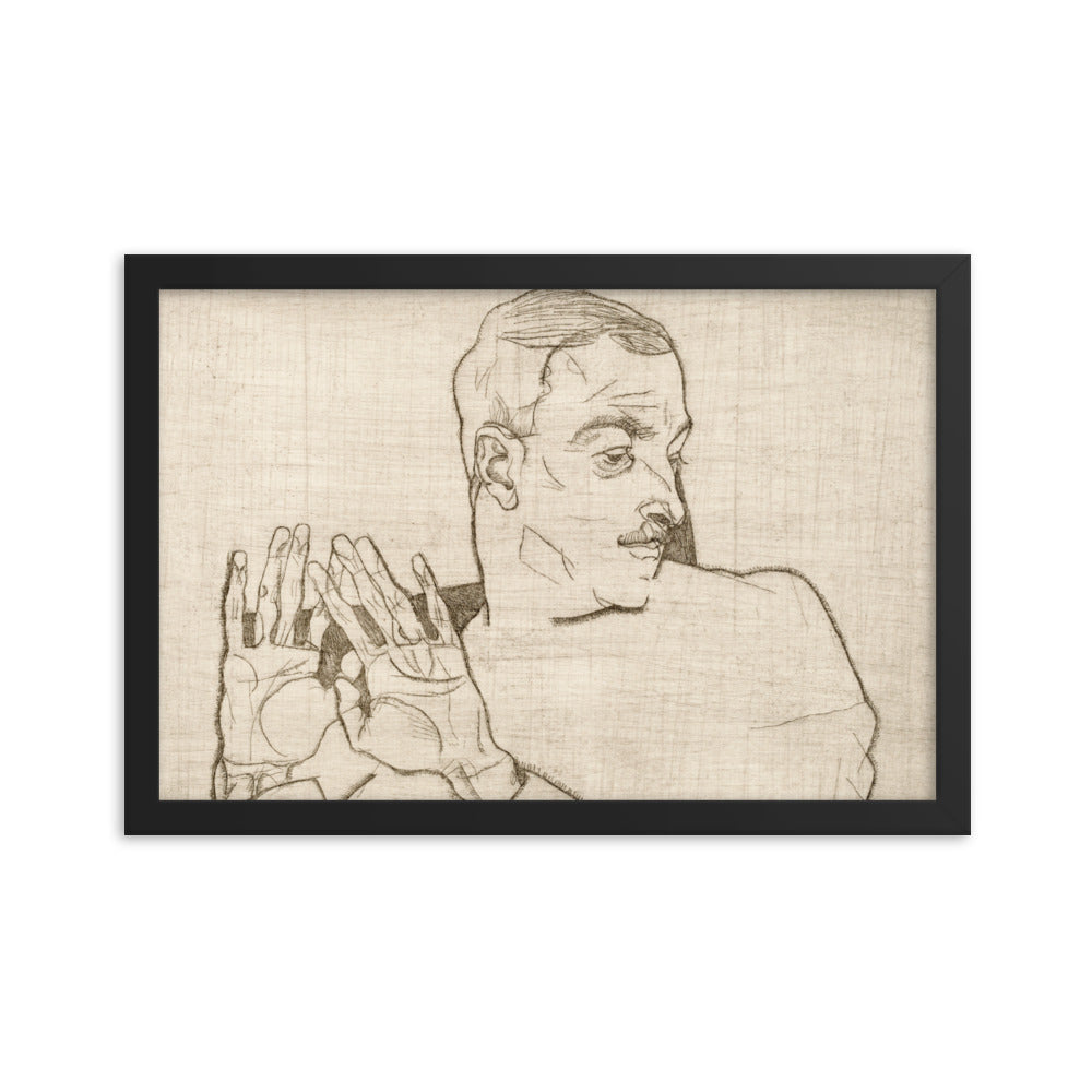 Buy Portrait of Arthur Roessler Wall Art Print by Faz