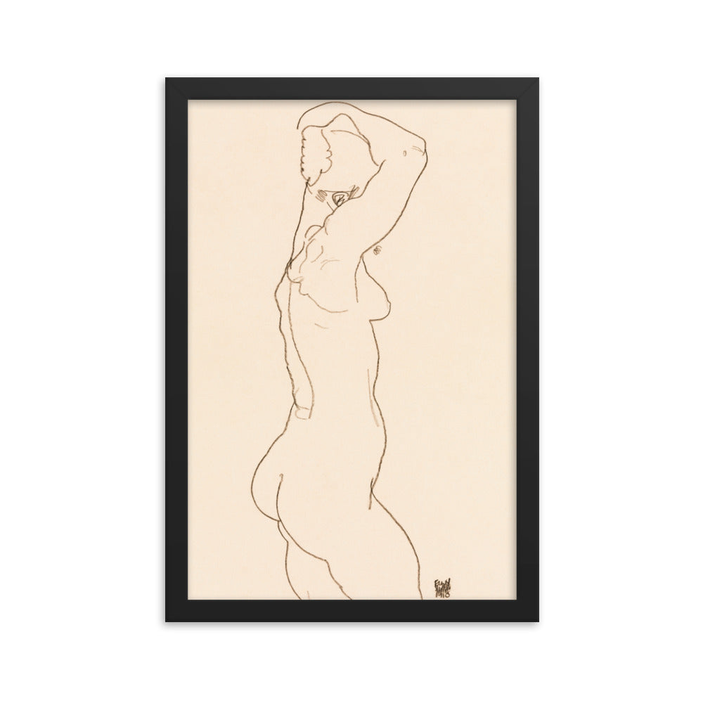 Buy Naked Woman Backview Wall Art Print by Faz