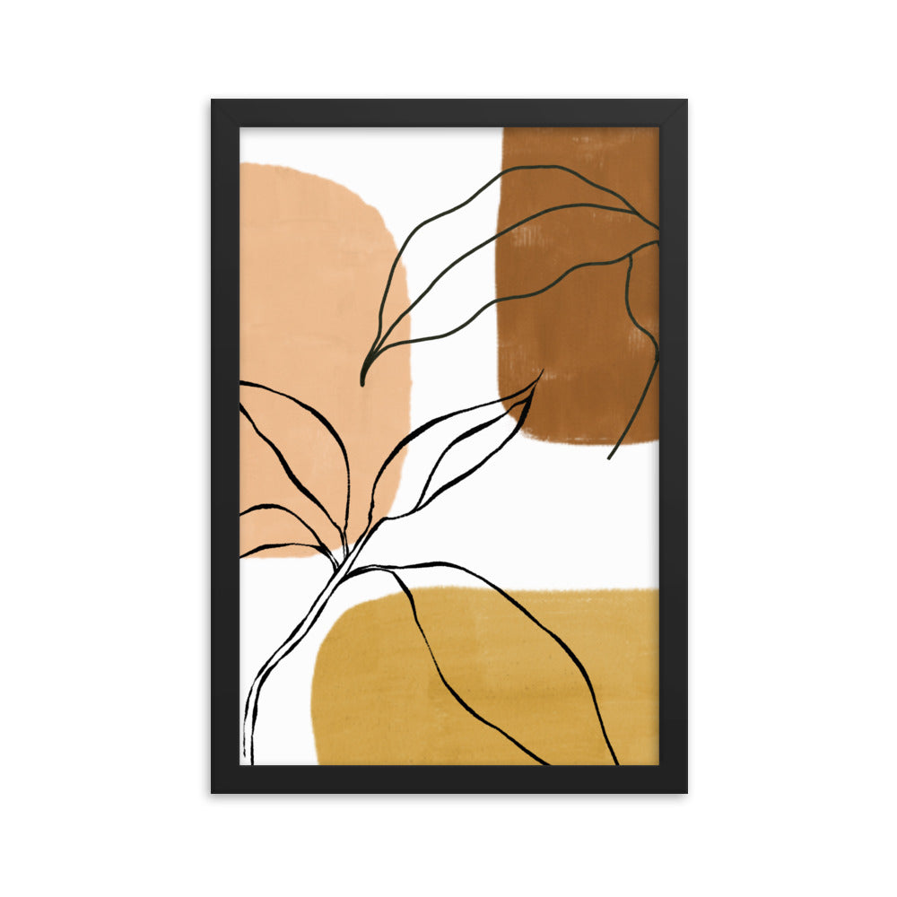 Buy Leaf Boho Wall Art Print by Faz