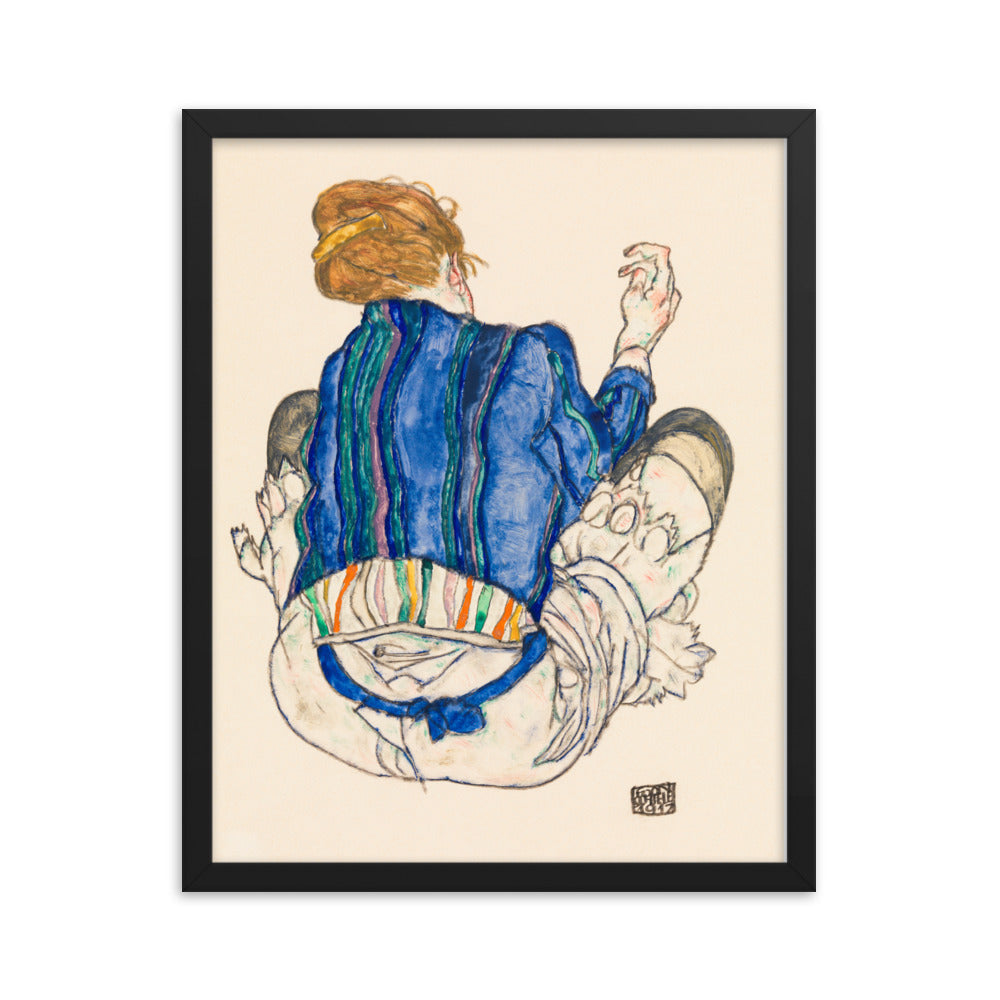 Buy Seated Woman, Back View Wall Art Print by Faz