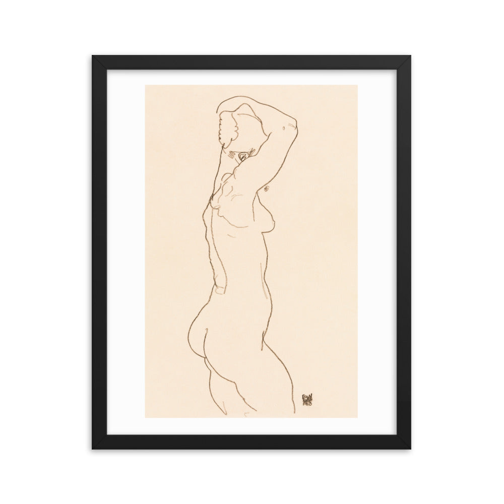 Buy Naked Woman Backview Wall Art Print by Faz