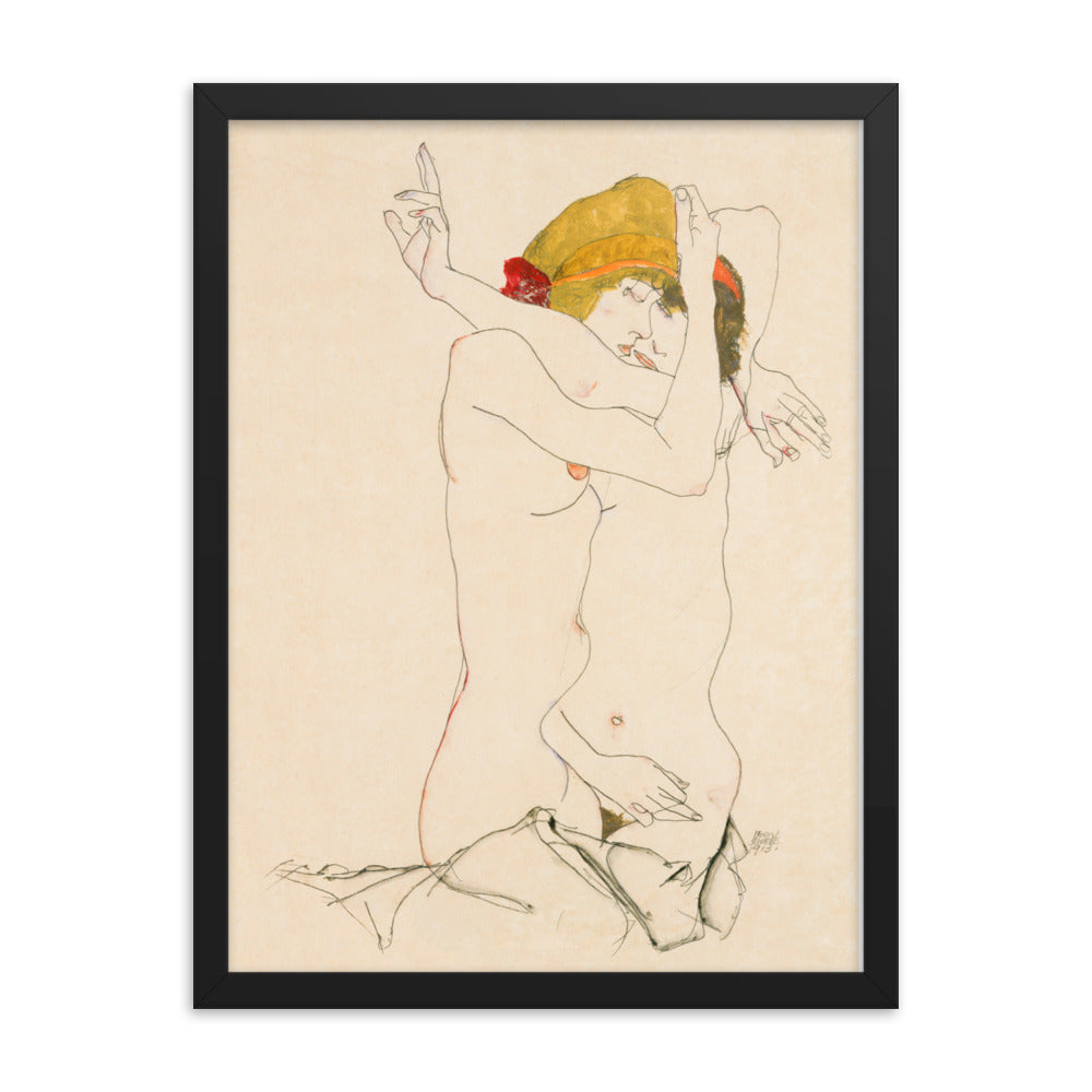 Buy Two Women Embracing Wall Art Print by Faz