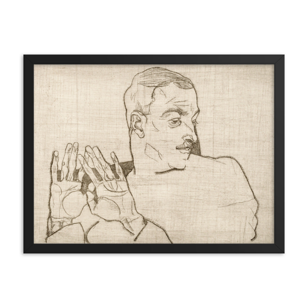 Buy Portrait of Arthur Roessler Wall Art Print by Faz