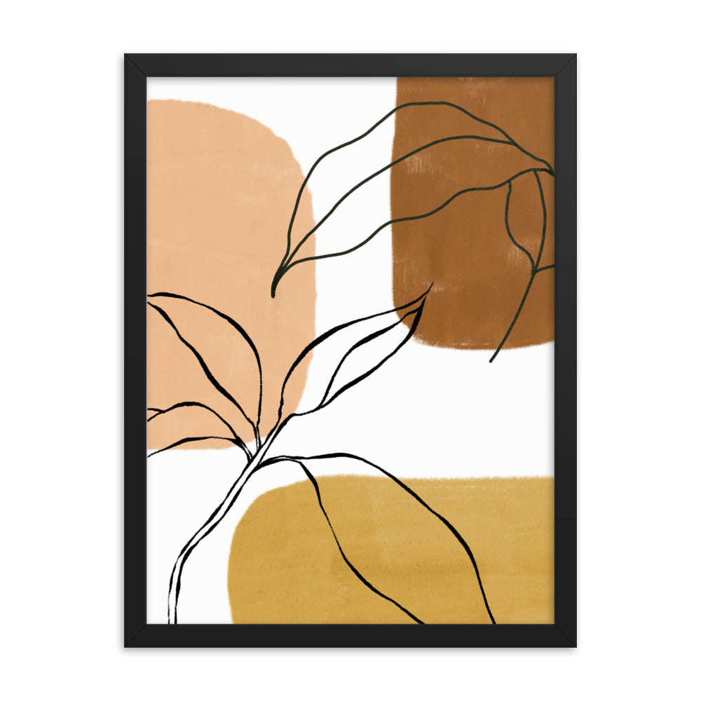 Buy Leaf Boho Wall Art Print by Faz