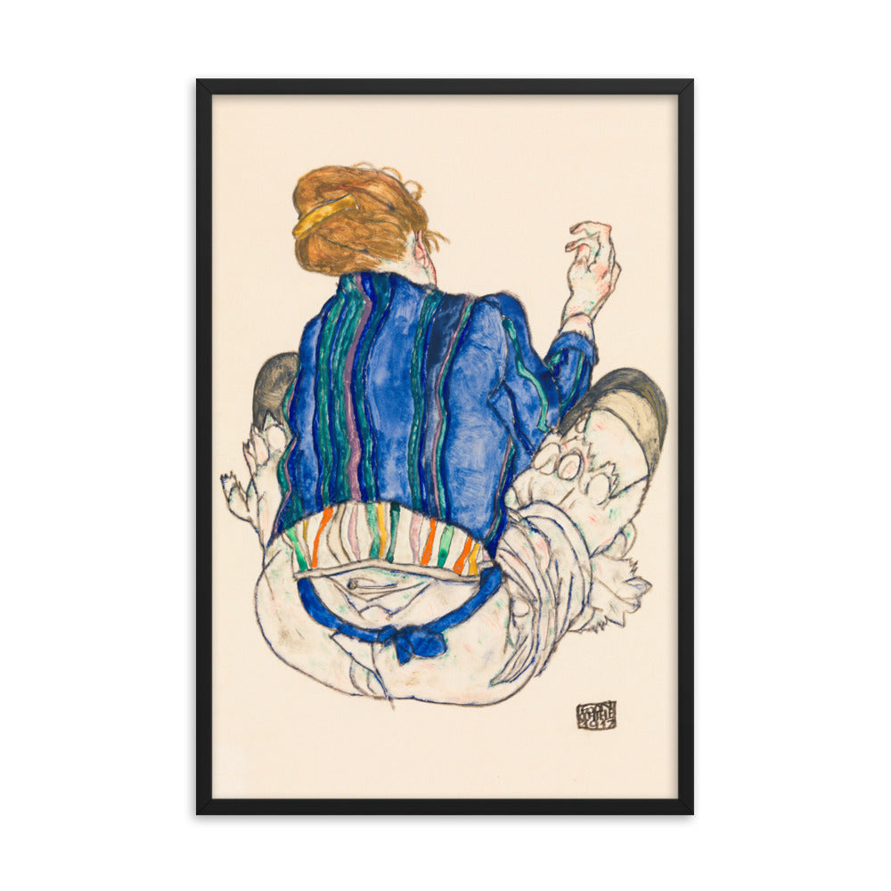 Seated Woman, Back View Wall Art Print