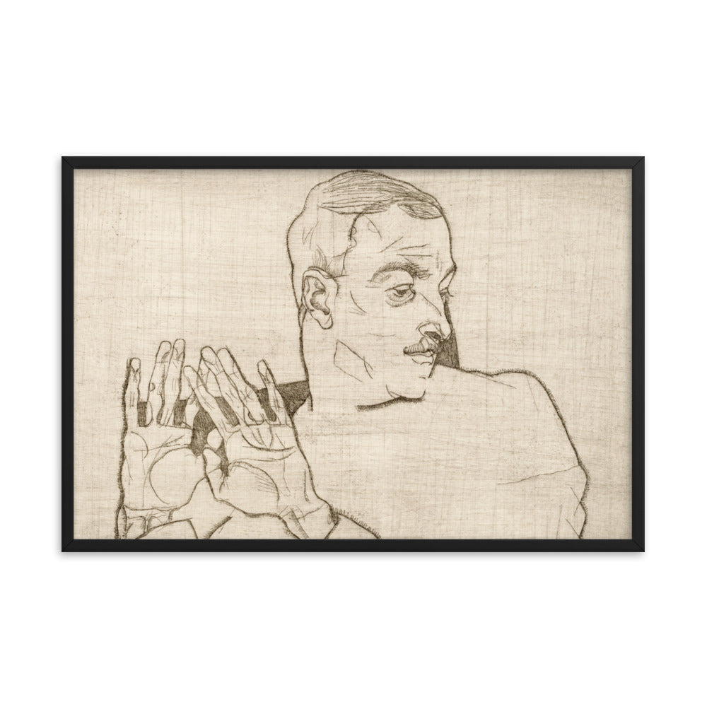 Buy Portrait of Arthur Roessler Wall Art Print by Faz