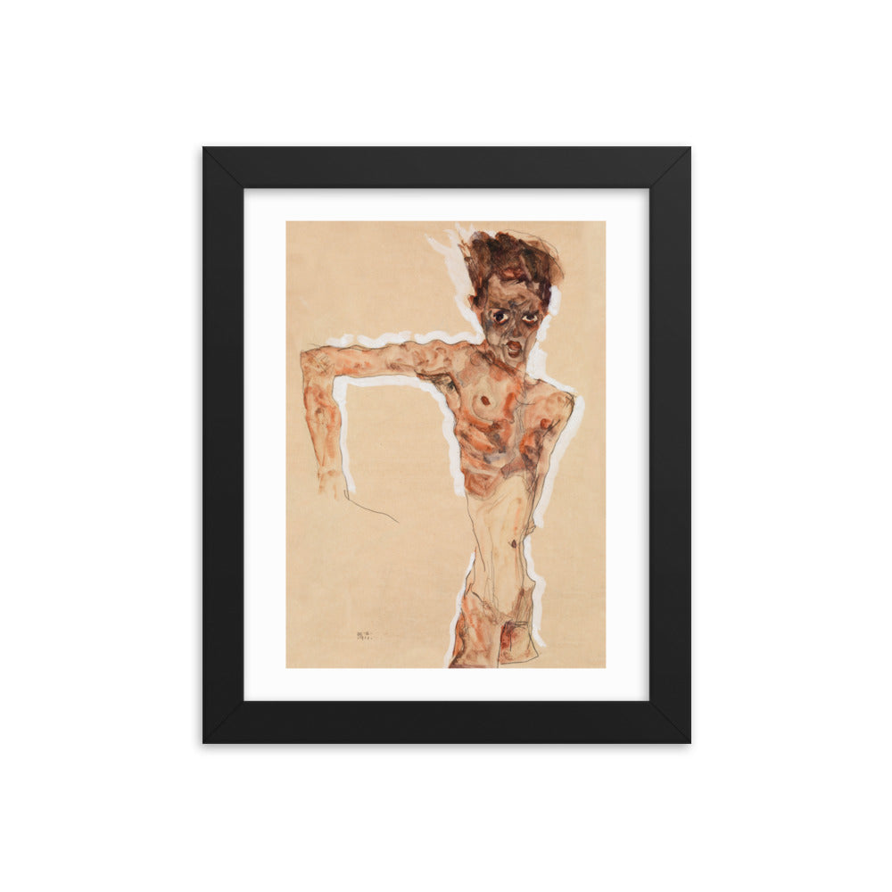 Buy Naked Man Self-Portrait Wall Art Print by Faz