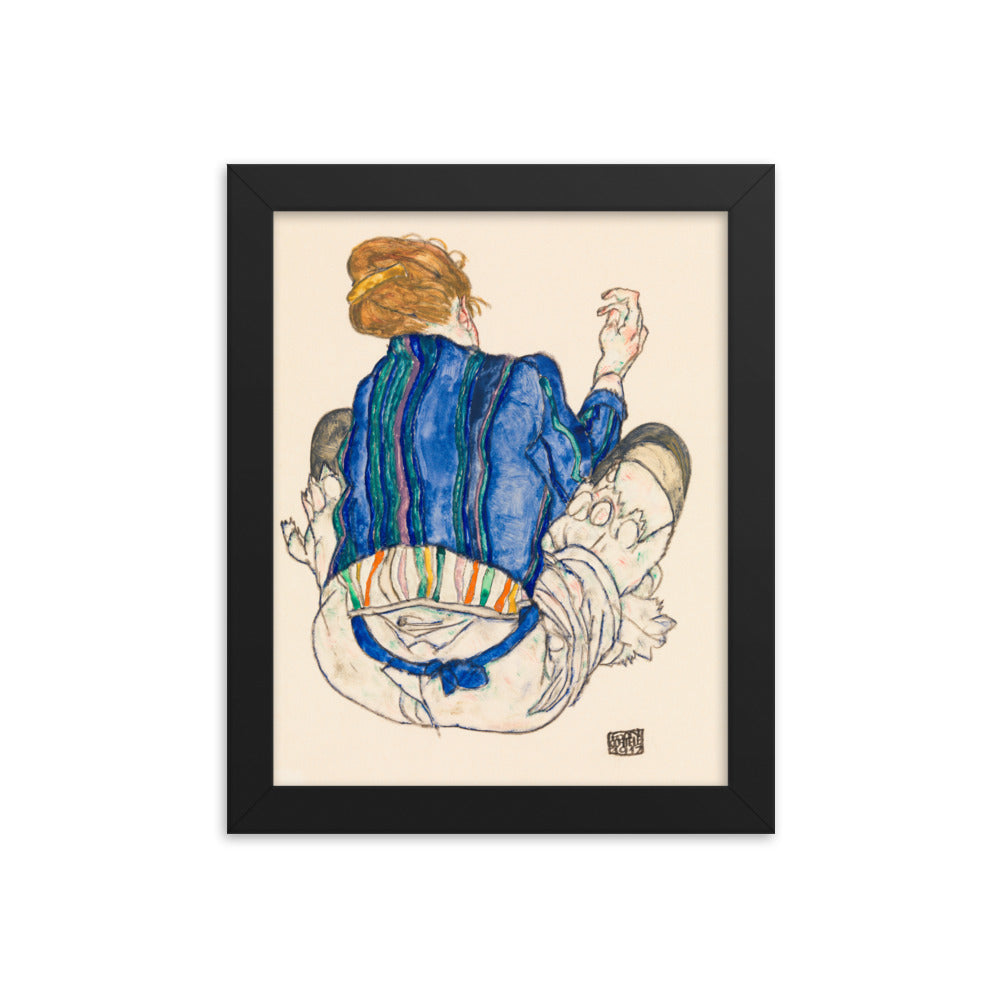 Buy Seated Woman, Back View Wall Art Print by Faz