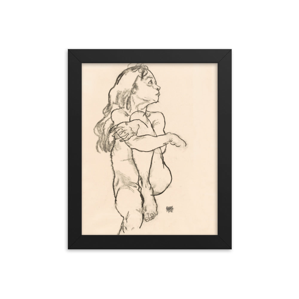 Buy Seated Nude Girl Wall Art Print by Faz