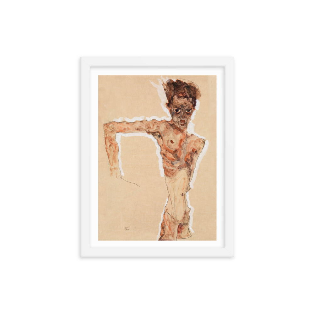 Buy Naked Man Self-Portrait Wall Art Print by Faz