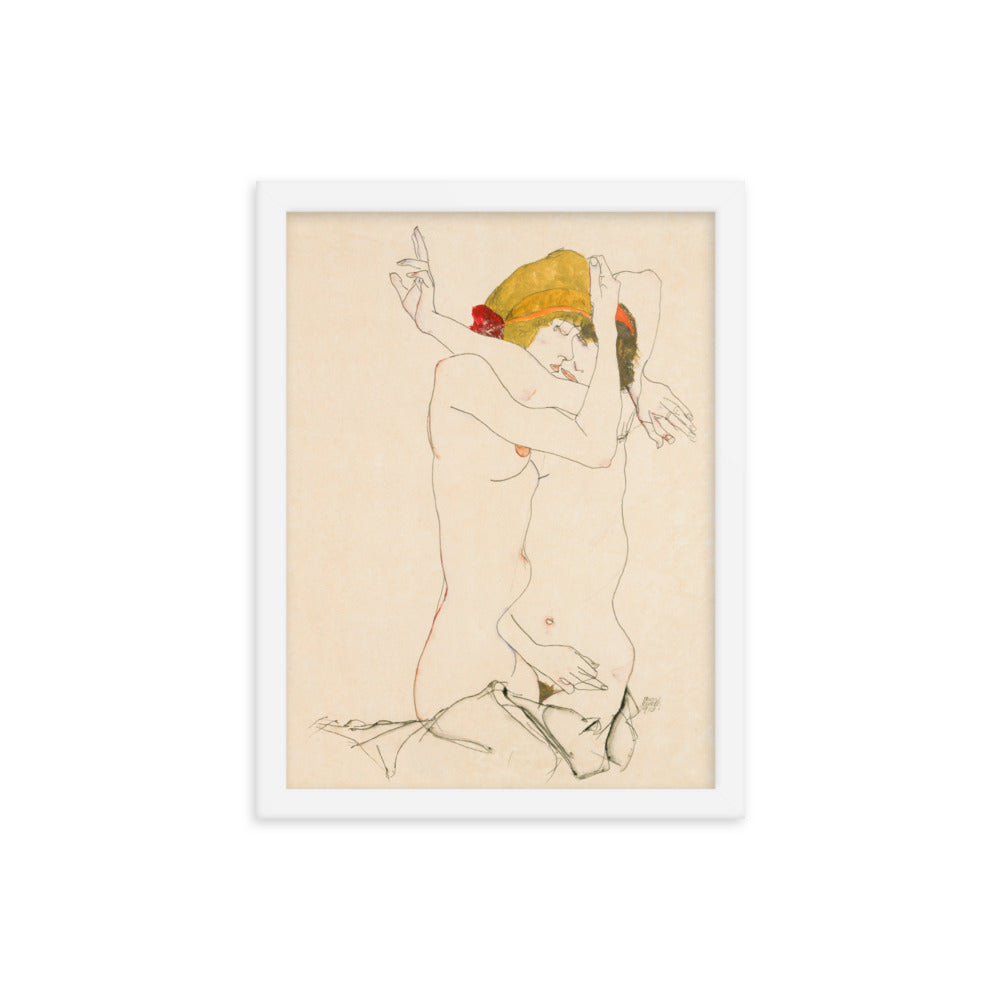 Buy Two Women Embracing Wall Art Print by Faz