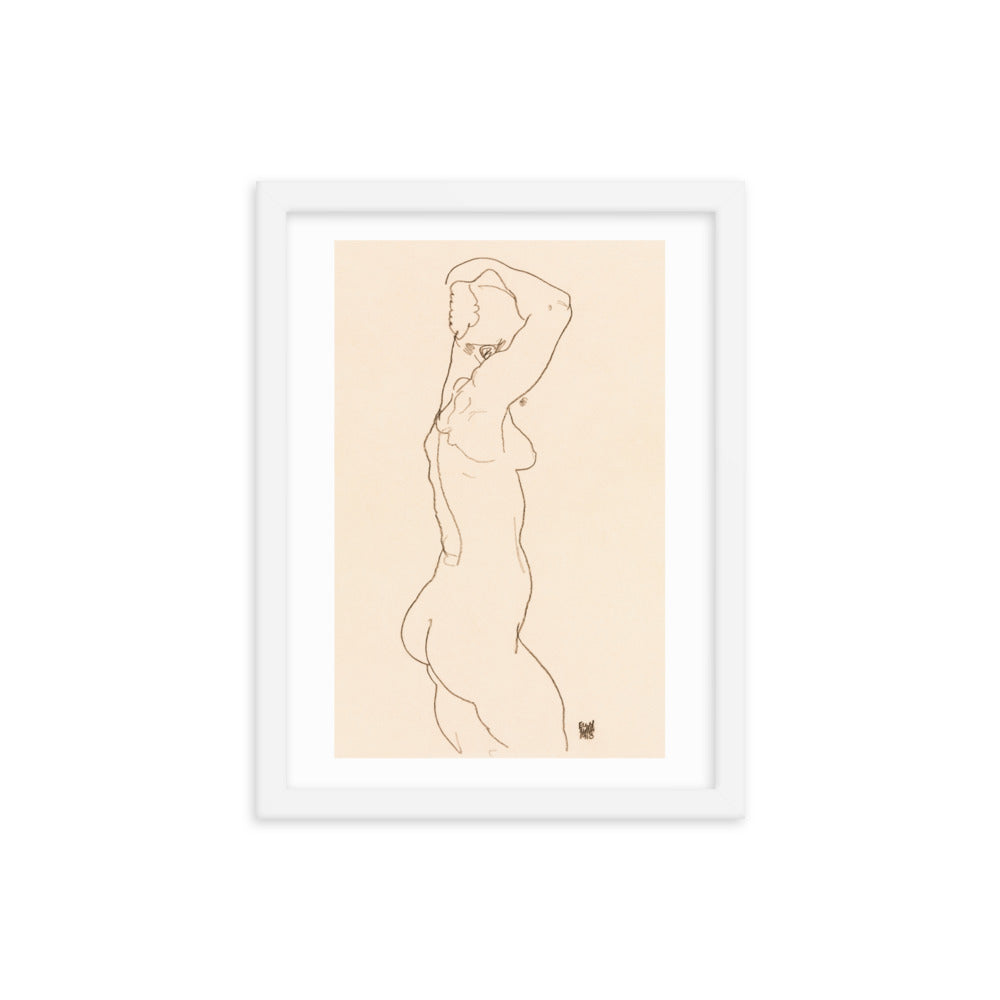Buy Naked Woman Backview Wall Art Print by Faz