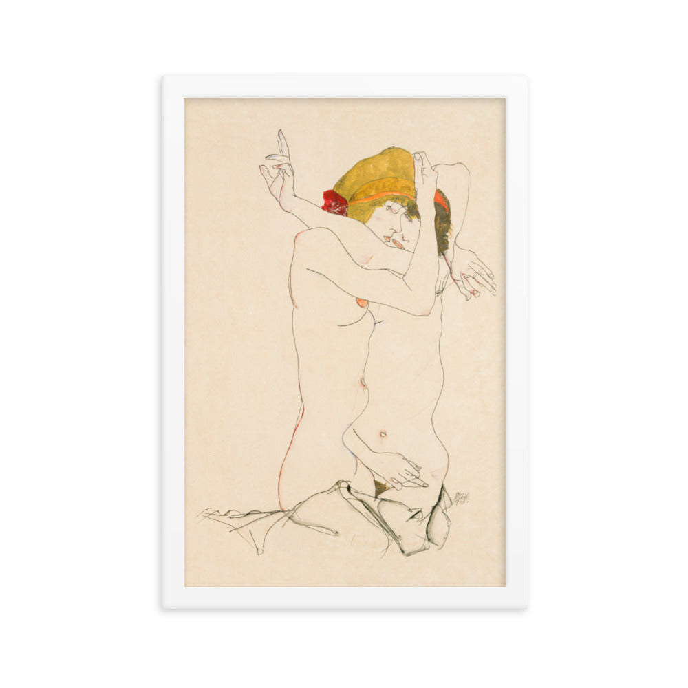 Buy Two Women Embracing Wall Art Print by Faz