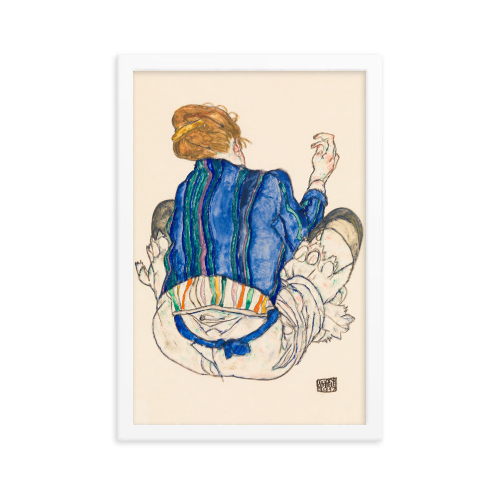 Buy Seated Woman, Back View Wall Art Print by Faz