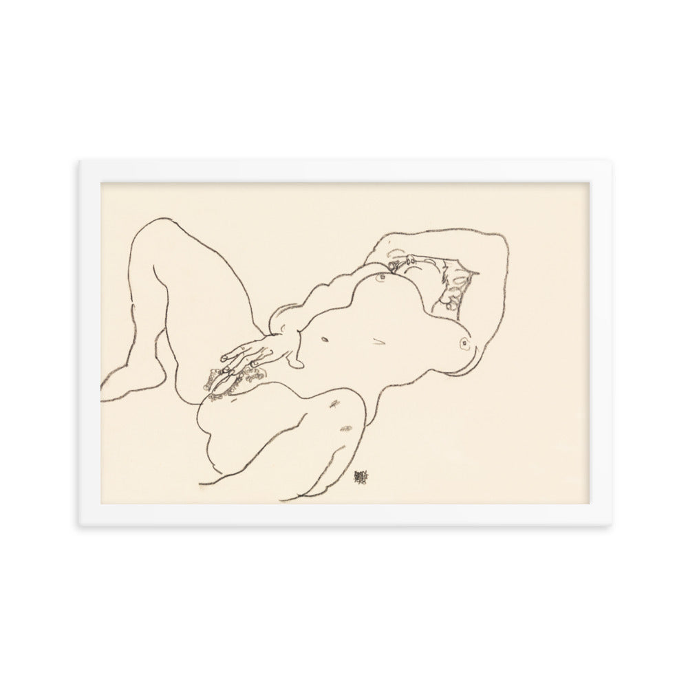Buy Vulgar woman touching herself Wall Art Print by Faz