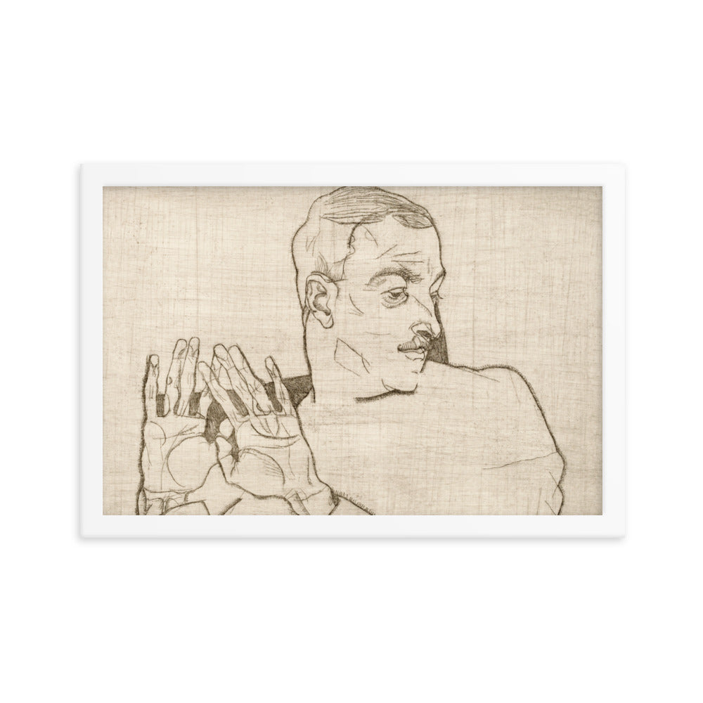 Buy Portrait of Arthur Roessler Wall Art Print by Faz