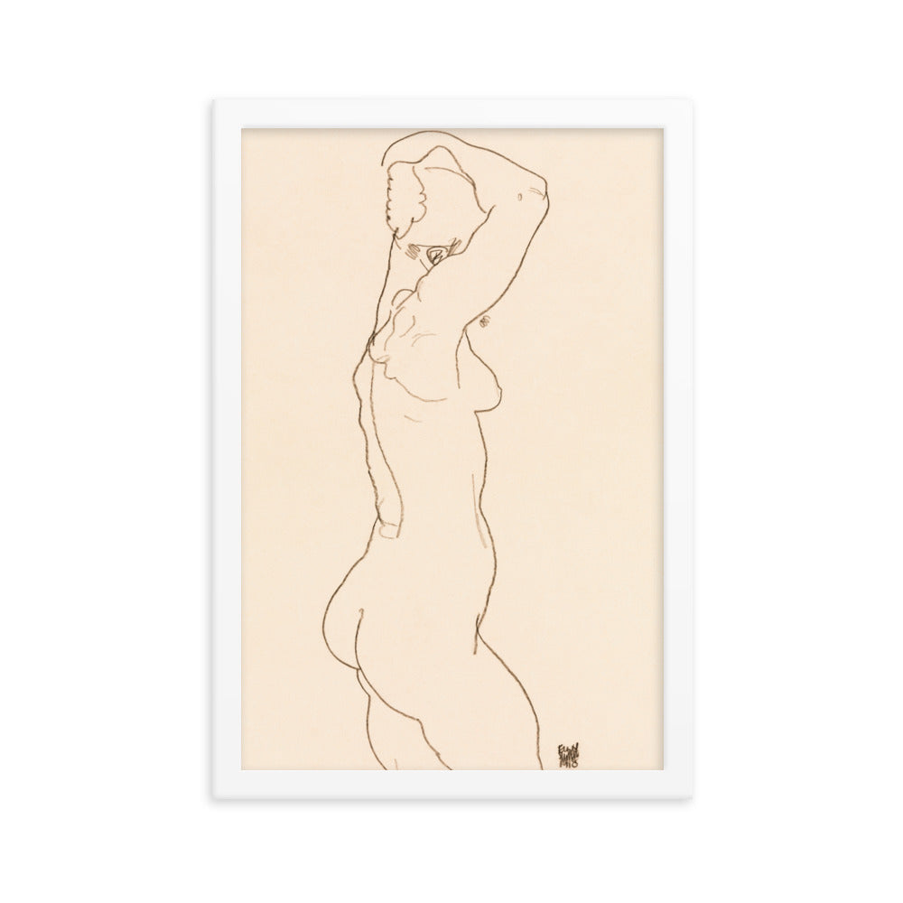 Buy Naked Woman Backview Wall Art Print by Faz