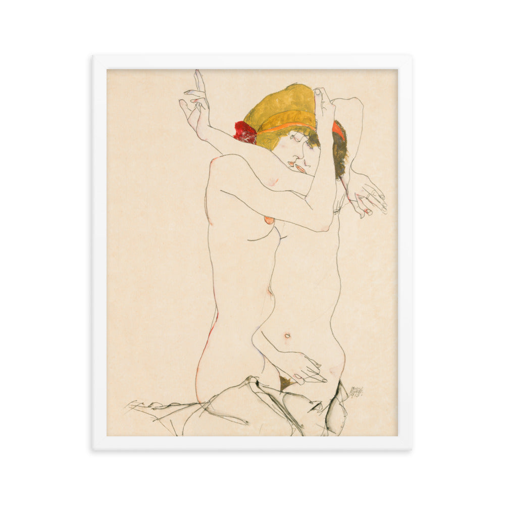 Buy Two Women Embracing Wall Art Print by Faz