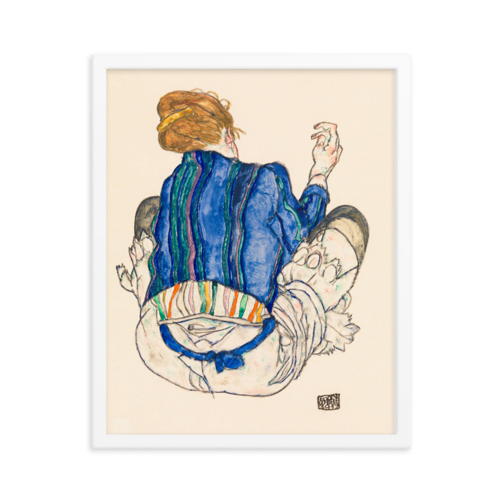 Buy Seated Woman, Back View Wall Art Print by Faz
