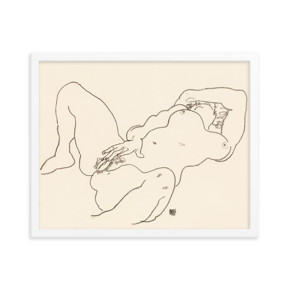 Buy Vulgar woman touching herself Wall Art Print by Faz