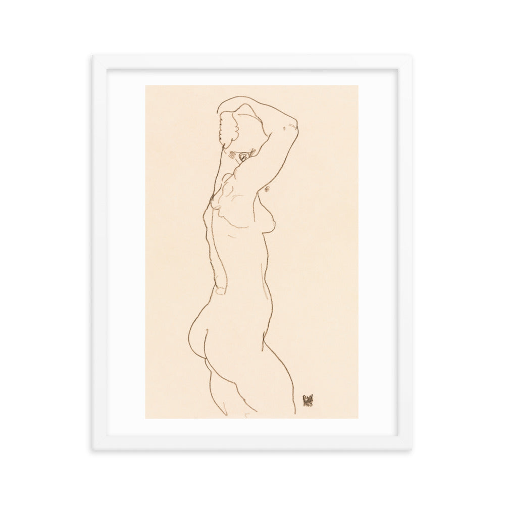 Buy Naked Woman Backview Wall Art Print by Faz
