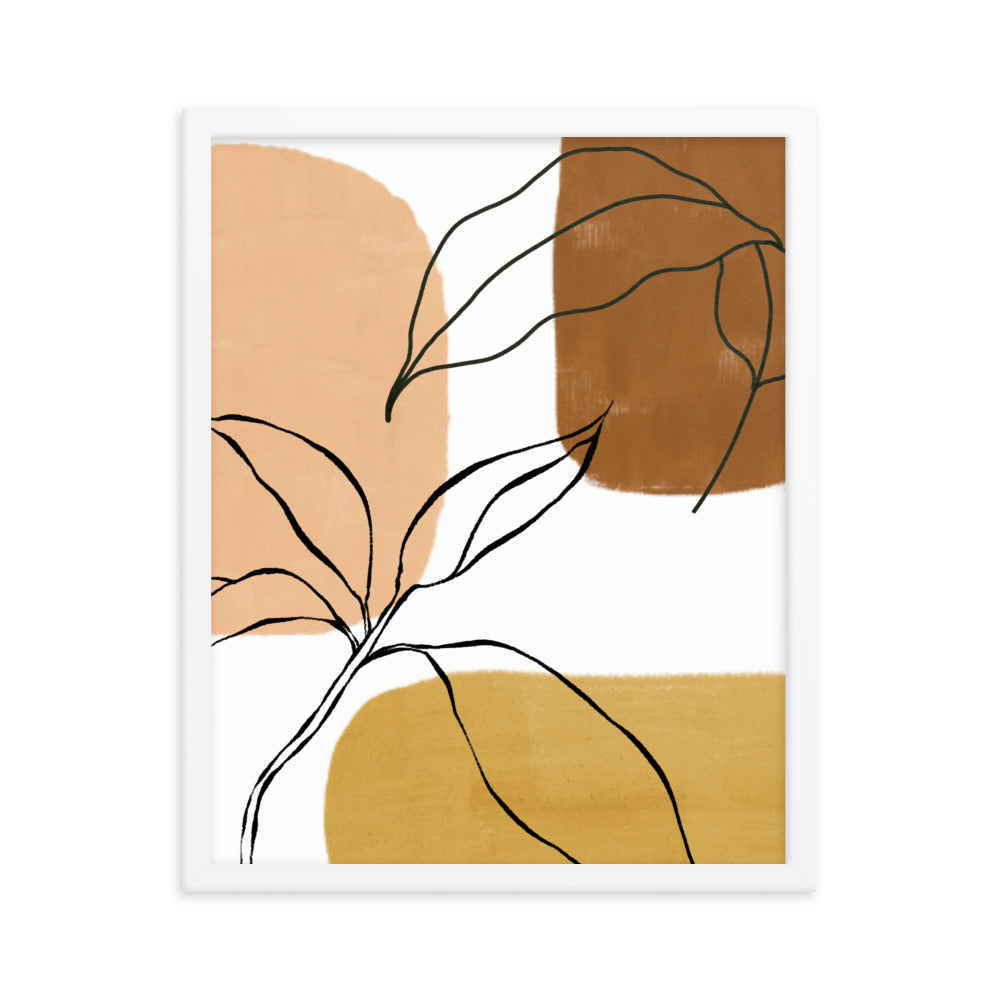 Buy Leaf Boho Wall Art Print by Faz