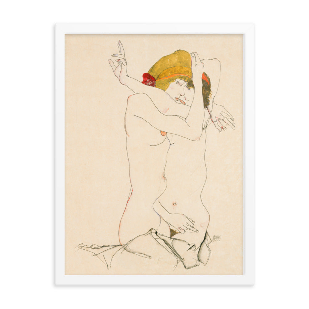 Buy Two Women Embracing Wall Art Print by Faz