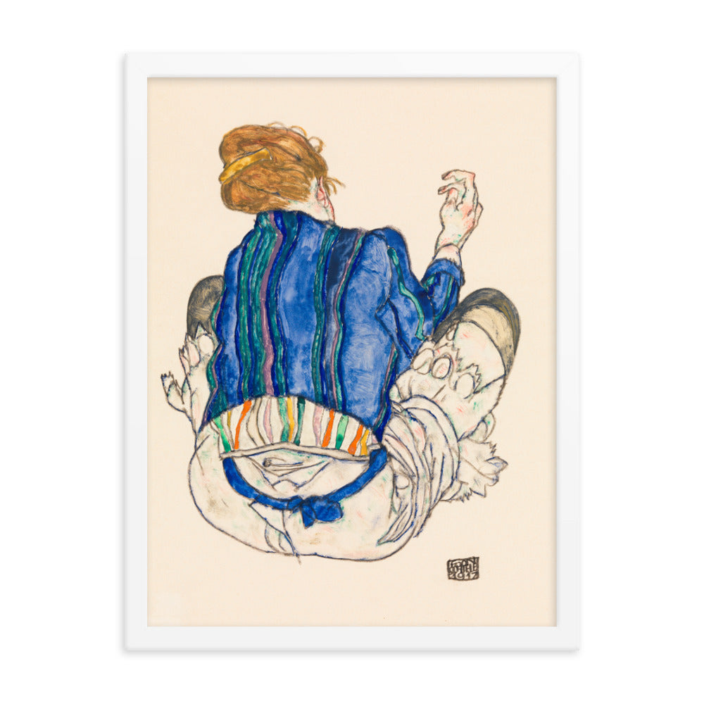 Buy Seated Woman, Back View Wall Art Print by Faz