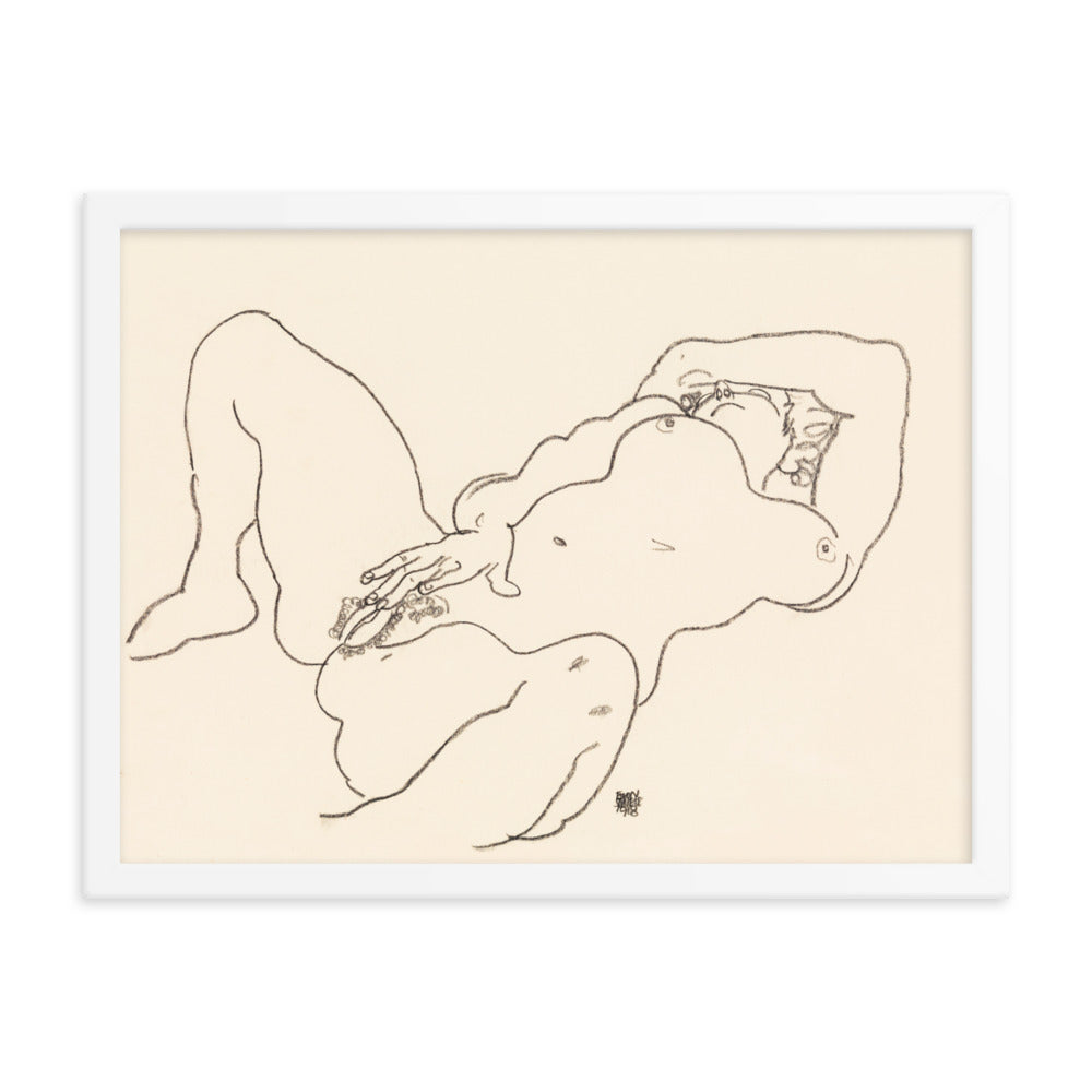 Buy Vulgar woman touching herself Wall Art Print by Faz