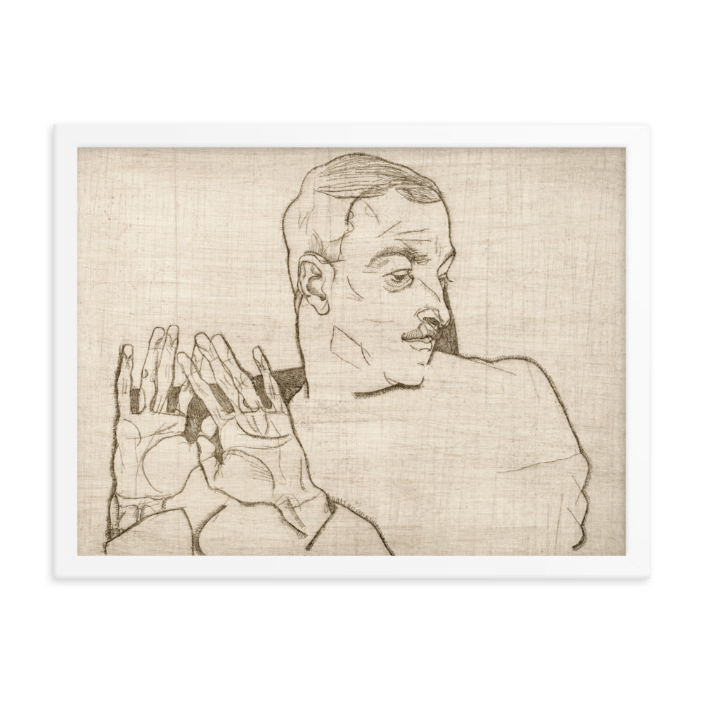 Buy Portrait of Arthur Roessler Wall Art Print by Faz