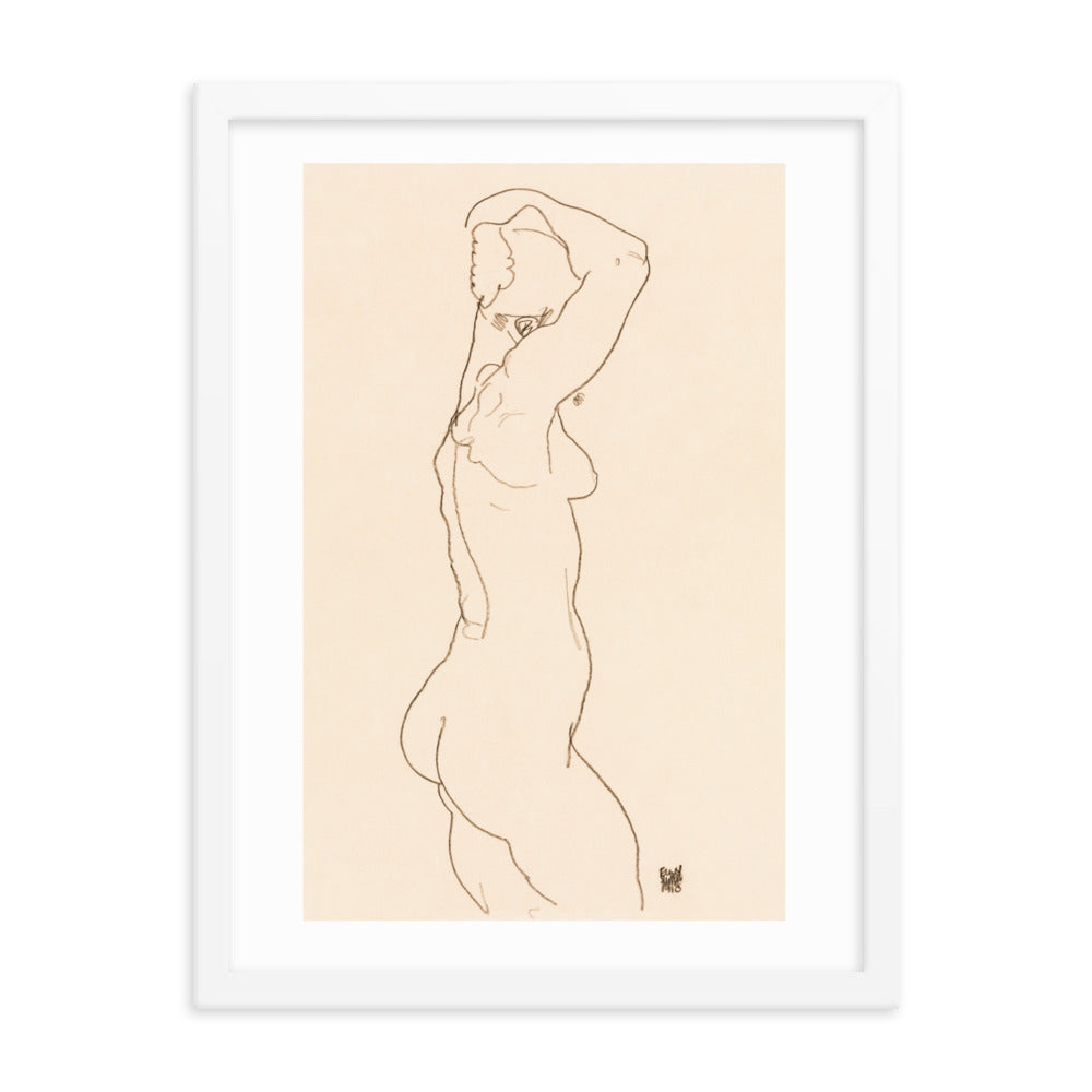 Buy Naked Woman Backview Wall Art Print by Faz