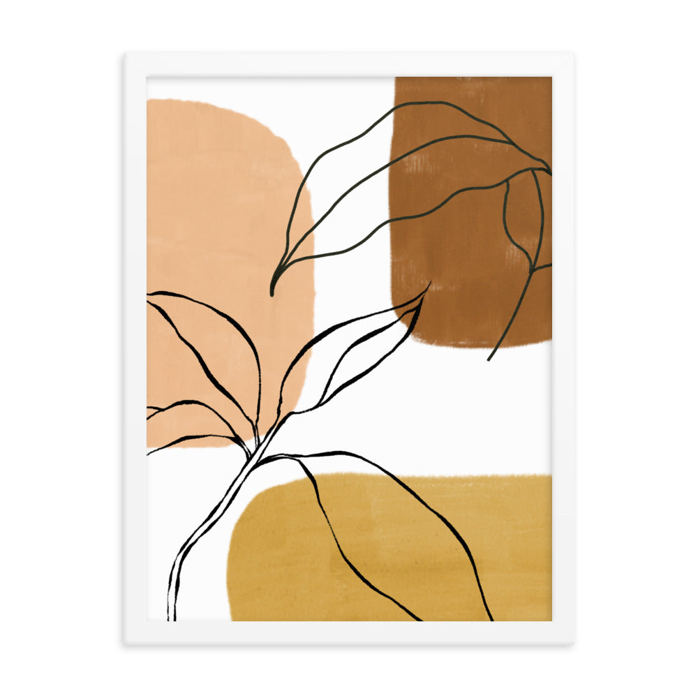 Buy Leaf Boho Wall Art Print by Faz