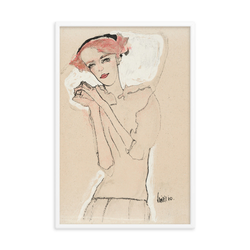 Buy Portrait of a Woman Wall Art Print by Faz