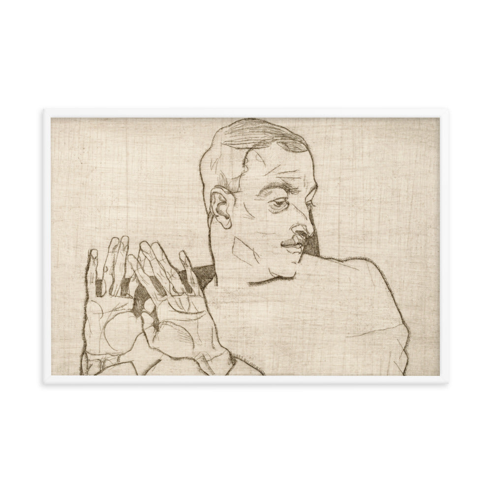 Buy Portrait of Arthur Roessler Wall Art Print by Faz