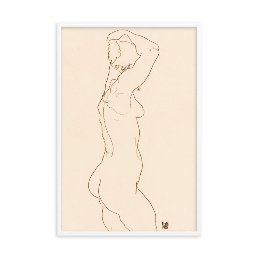 Buy Naked Woman Backview Wall Art Print by Faz