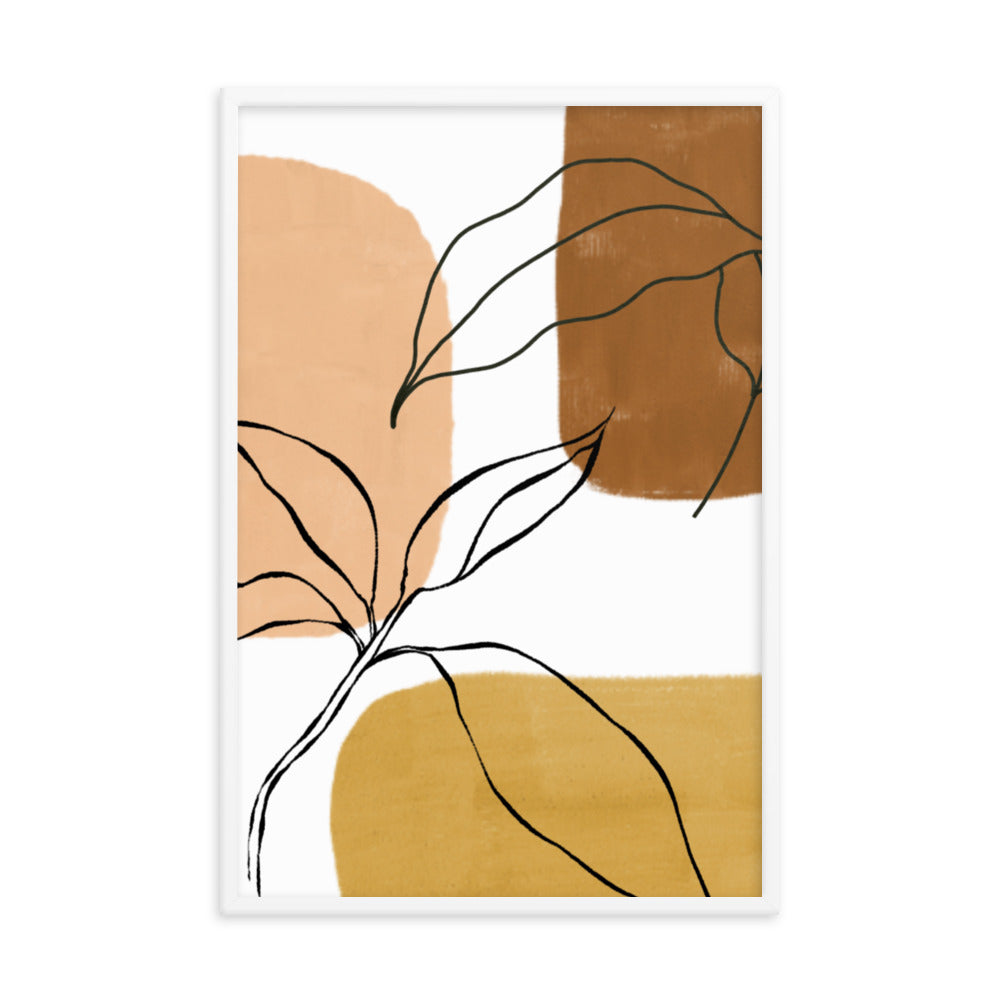 Buy Leaf Boho Wall Art Print by Faz