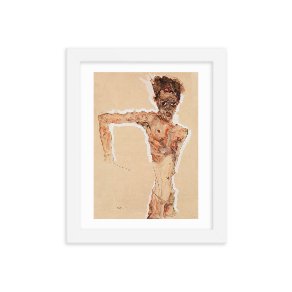 Buy Naked Man Self-Portrait Wall Art Print by Faz