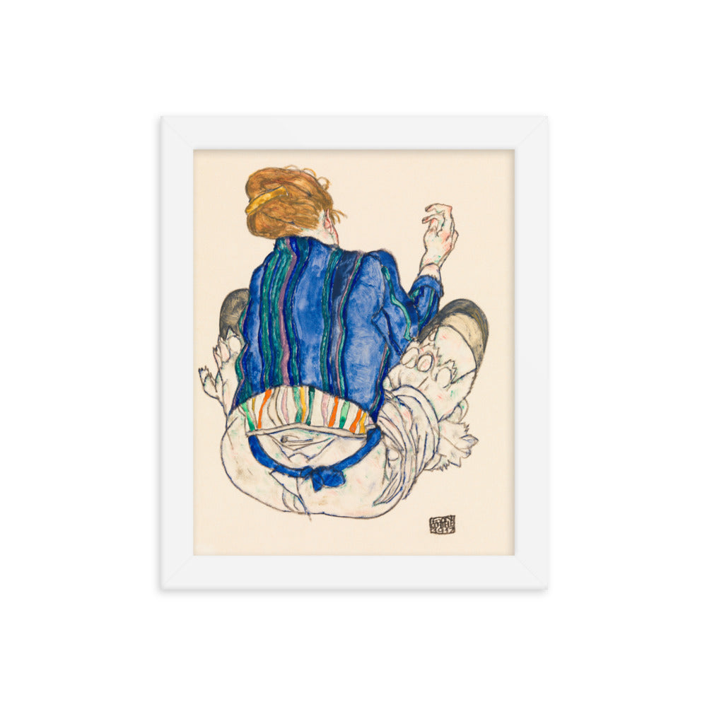 Buy Seated Woman, Back View Wall Art Print by Faz