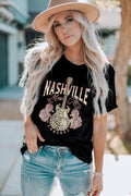 Buy NASHVILLE MUSIC CITY Graphic Tee Shirt by Faz
