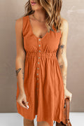 Buy Sleeveless Button Down Mini Magic Dress by SYNZ