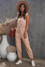 Buy Animal Print Capped Sleeve Jogger Jumpsuit with Pockets by Faz