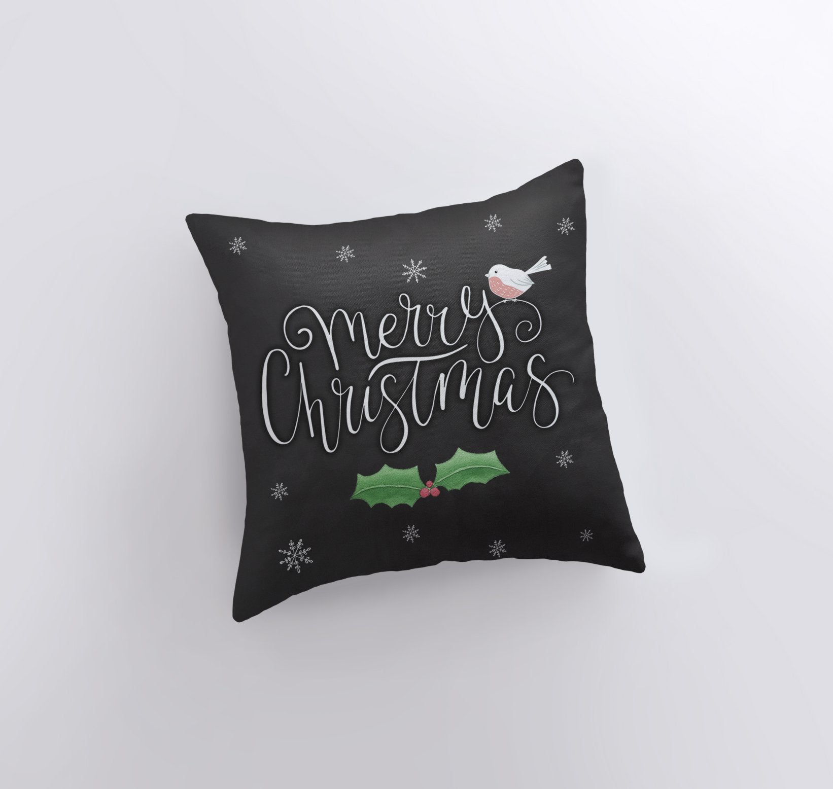 Buy Merry Christmas Little Bird Pillow Cover by UniikPillows